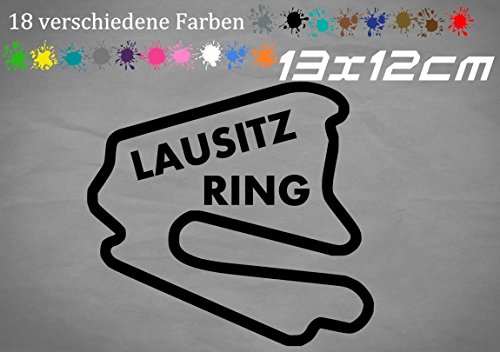 Pegatina para anillo de carreras 12 x 11 cm, diseño de Fórmula 1 F1 Grand Prix 18 GTI en 18 colores