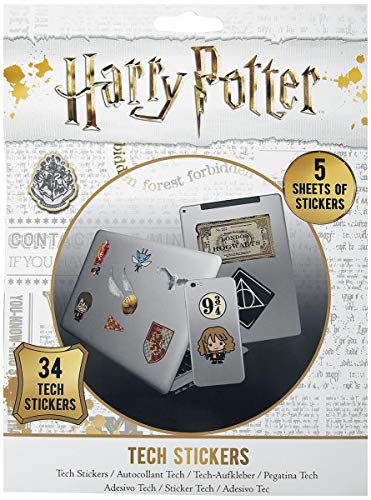 Pegatinas para dispositivos electrónicos de Harry Potter (34 pegatinas)