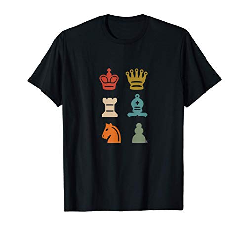 Piezas de ajedrez Jaque Mate Rey Reina Caballero de regalo Camiseta