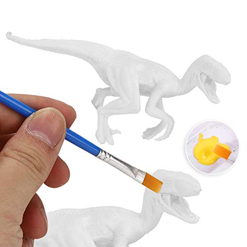 Pintura 3D Modelo de dinosaurio de simulación de bricolaje, Graffiti Dibujo Huevos de dinosaurio Niños Juguete Artesanías de arte (Huevos de dinosaurio colores aleatorios)(Velociraptor)