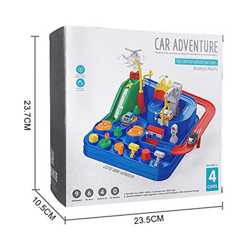 Pistas de carreras para niños Juguetes de aventura en automóvil para niños de 3 a 4 años niñas, juguete educativo preescolar, rompecabezas de vehículos, juegos de pistas de automóviles