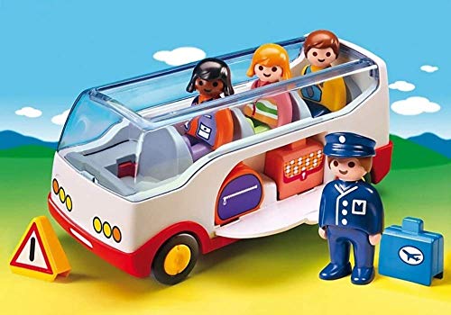 Playmobil 1.2.3 Airport Shuttle Bus - Kits de figuras de juguete para niños (1,5 año(s), Multicolor, Niño/niña, 200 mm, 90 mm, 80 mm)
