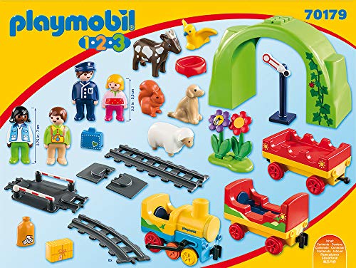 Playmobil - 1.2.3 Playset, Mi Primer Tren, Multicolor (70179)