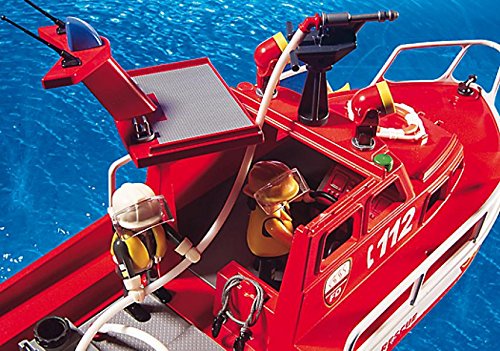 PLAYMOBIL 3128 - Barco de bomberos con bomba a presión