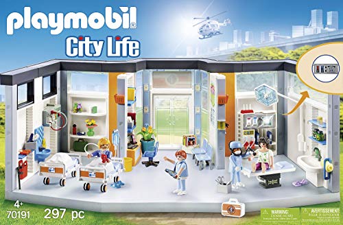 PLAYMOBIL City Life 70191 Planta de Hospital, con Efectos de Lux, A Partir de 4 Años