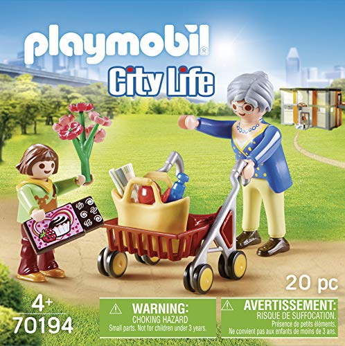 PLAYMOBIL City Life 70194 Abuela con Niña, A Partir de 4 años