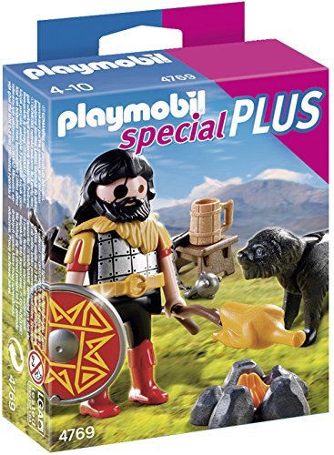 Playmobil Special Plus - Bárbaro con Perro - Bárbaro con Perro, Set de Juego , 10 x 3,5 x 12,5 cm, (4769)
