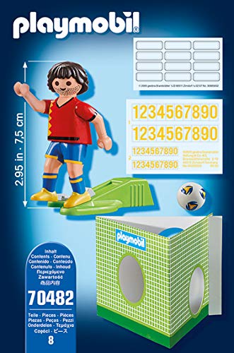 PLAYMOBIL- Sports & Action Jugador de Fútbol, España, Multicolor (70482)