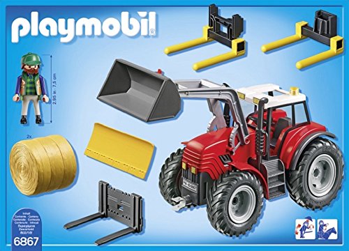 PLAYMOBIL- Tractor Figura, Multicolor, única (6867)
