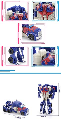 PLMN Juguetes de deformación, 12cm Deformation Robot Kit Toy Deformation Car Toy 2 en 1 Boy Gift One Step Deformation Model (Color : A)