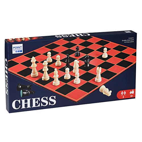 Point Games Juego de Tablero clásico de ajedrez, con súper Durable Tablero, el Mejor Juego de Mesa Plegable para Toda la Familia.