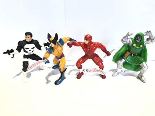 Promohobby Pack 4 Figuras Superheroes Marvel. Dared Evil, Lobezno, Doctor Muerte y The Punisher.