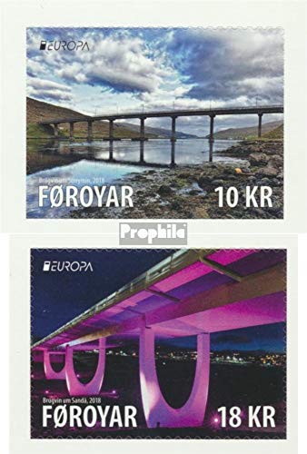 Prophila Collection Dinamarca - Islas Feroe 926-927 (Completa.edición.) 2018 Puentes (Sellos para los coleccionistas)