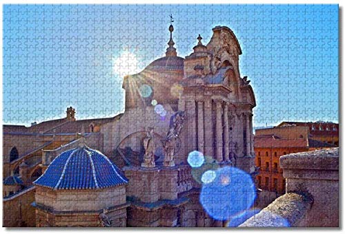 Puzzle- España Catedral de Santa María Murcia Rompecabezas para Adultos Niños 1000 Piezas Juego de Rompecabezas de Madera para Regalos Decoración del hogar