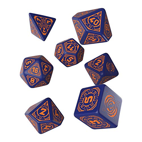 Q Workshop Starfinder Dead Suns RPG Ornamented Dice Set 7 Polyhedral Pieces