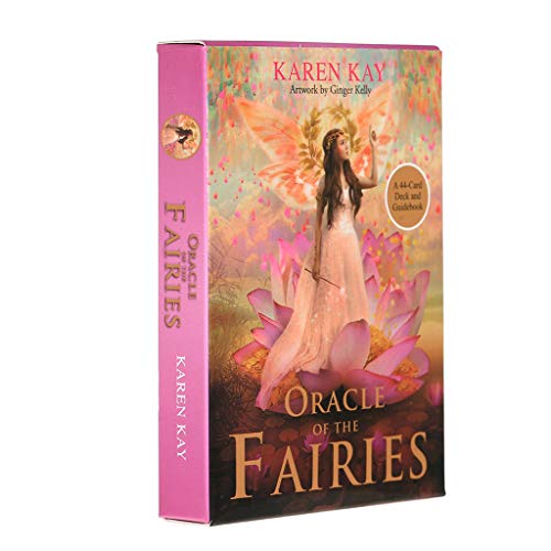 QIANGU Tarot, Oracle of The Fairies 44 Cards Deck and Guidebook Juego de Mesa de Fiesta de Tarot en inglés