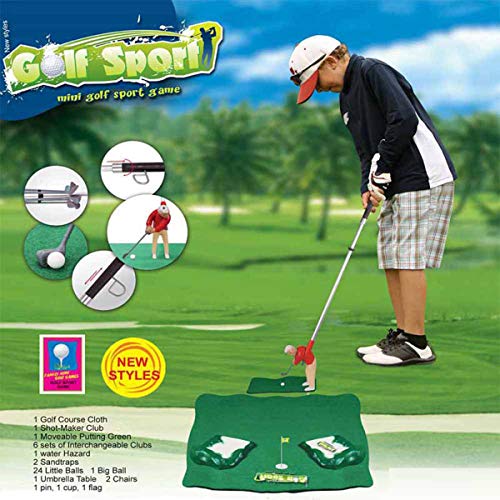 QIDIAN Indoor Mini Golf Game, Golfming Man Indoor Golf Game Set para la Sala de Estar Juego de la casa, Excelentes Regalos para niños