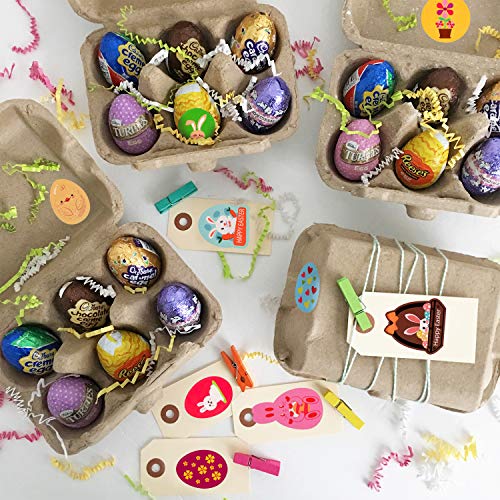 Qpout 226Piezas Pegatinas de Pascua de Niños, Conejo/ Pollo/ Huevos de Pascua Pegatinas Decoración de Manualidades de Tarjetas de Libro de Recuerdos Regalo de Fiesta