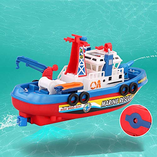 QQW Posh Toy Boat Children Electric Sound And Light Bate Bathing Toys Submarine Speedboat Automático Pequeño Vapor Juguete Baño Baño Pequeño Juguete Fuego B Eléctrico