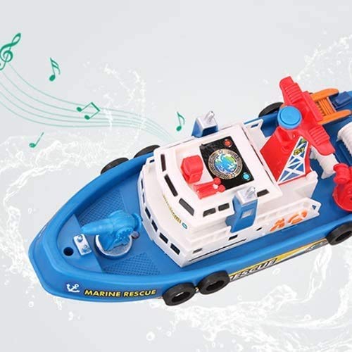 QQW Posh Toy Boat Children Electric Sound And Light Bate Bathing Toys Submarine Speedboat Automático Pequeño Vapor Juguete Baño Baño Pequeño Juguete Fuego B Eléctrico