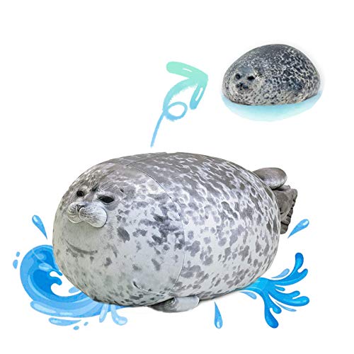 RAINBEAN Almohada de Sello Chubby Seal Pillow Juguete de Peluche Suave Ocean Animal Cojín Relleno Cutton. Linda Mascota de Peluche para niños