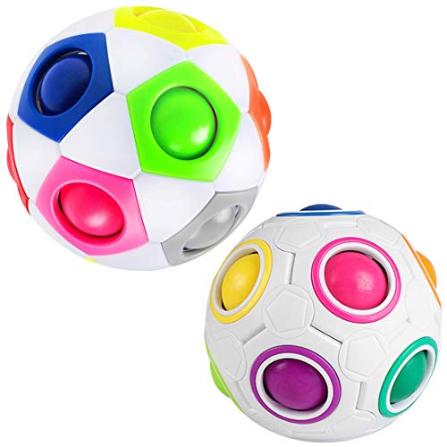 Rainbow Magic Ball ZSWQ-3D Puzzle Ball Speed Cube Rubix Cube para niños y Adultos, Juguete mágico como Regalo/Regalo, Bola antiestrés, Rompecabezas