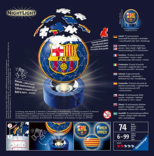 Ravensburger - Puzzle 3D Barcelona FC, luz de noche (11166)
