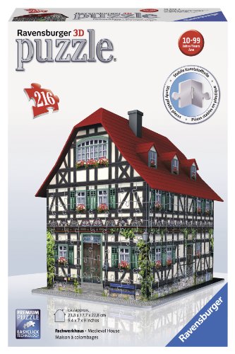 Ravensburger - Puzzle 3D Building: casa Medieval (12572 2)