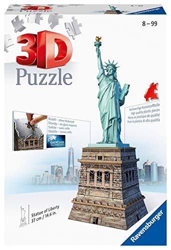Ravensburger - Puzzle 3D, diseño Estatua de la libertad (12584 5) 108 piezas