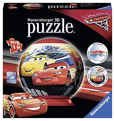 Ravensburger- Puzzle Ball 3D 72 Piezas, Cars 3 (11825)