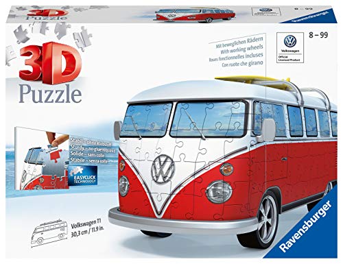 Ravensburger- Volkswagen Puzzle, Color Blanco/Rojo (Ravesnburger 12516)