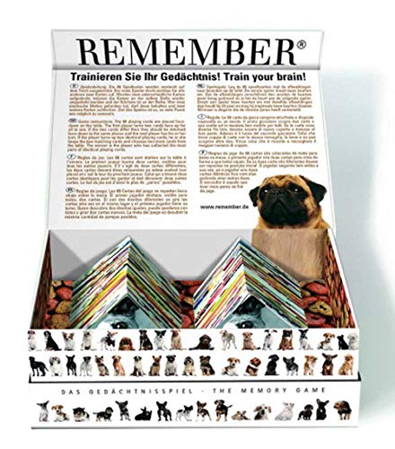 Remember 44 Dogs – Juego de memoria con diseño de perro para los amantes de los perros, 15,8 x 21,6 x 7,5 cm