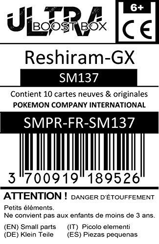 Reshiram-GX SM137 - #myboost X Soleil & Lune 7.5 Majesté Des Dragons - Coffret de 10 Cartes Pokémon Françaises