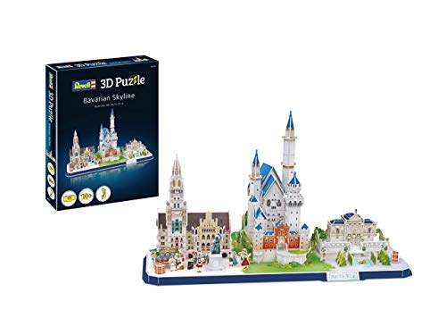 Revell- Bavarian Skyline, 178 Parts 3D Puzzle, Multicolor (00143)