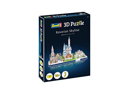 Revell- Bavarian Skyline, 178 Parts 3D Puzzle, Multicolor (00143)