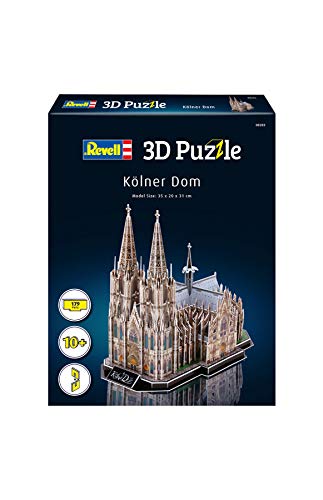 Revell- Catedral de Colonia, Longitud 35,0cm 3D Puzzle, Multicolor (00203)