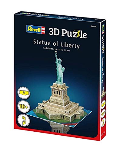 Revell- Estatua de la Libertad New York 3D Puzzle, Multicolor (00114)