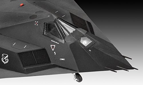 Revell-F-117 Stealth Fighter Maqueta Avión de Guerra, 10+ Años, Color Negro (03899)