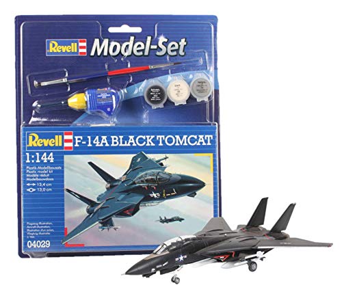 Revell - Maqueta Modelo Set F-14A Black Tomcat, Escala 1:144 (64029)