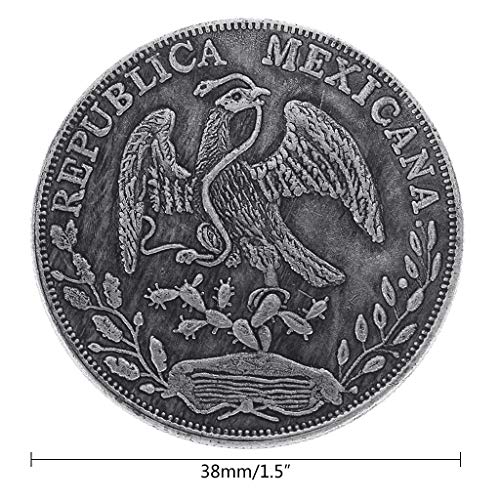 RK-HYTQWR 1882 Moneda Conmemorativa Antigua Mexicana de imitación Artesanal para decoración del hogar, dólar de Plata Antiguo del océano de águila Mexicana, Plata