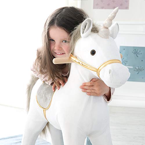 roba-kids 460120 - Rocking unicornio grande, unisex, blanco