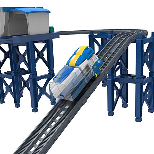 Robot Trains – Circuito Base de Kay 124 cm + Tren Kay automático y 3 Wagonsit Incluido – Juguete materno