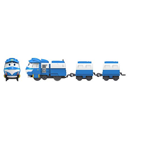 Robot Trains – Circuito Base de Kay 124 cm + Tren Kay automático y 3 Wagonsit Incluido – Juguete materno
