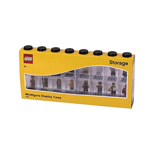 Room Copenhagen Caja expositora para 16 Minifiguras de Lego, Contenedor apilable para Pared o Escritorio, Negra, Grande