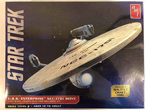 Round2 amt1080/06 1/537 Star Trek USS Enterprise Refit plástico Maqueta de, Modelo Ferrocarril Accesorios, Hobby, de construcción, Multicolor