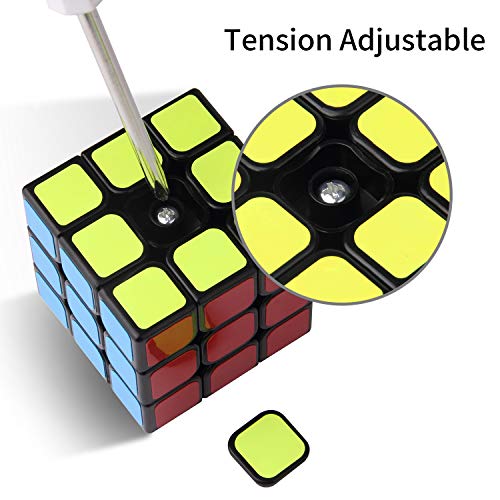 ROXENDA Cubos de Velocidad, Speed Cube Set de 2x2 3x3 Pirámide Megaminx Skew Cube, Torneado Fácil y Juego Suave Magic Cube Colección de Rompecabezas