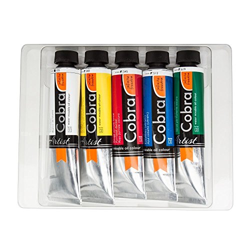 Royal Talens : Cobra Artist Water Mixable Oil Paint : 40ml : Starter Set of 5