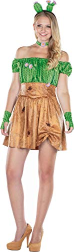 Rubies 13404-36 - Disfraz Sexy de Cactus, con Flores, Cactus, para Mujer, Desierto, Color marrón/Verde