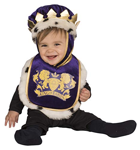 Rubies 510515 - Disfraz babero con sombrero de rey para bebé, 6-12 meses