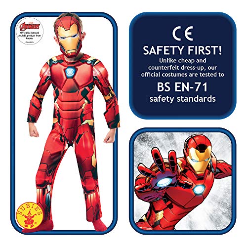Rubies 640830M Marvel Vengadores Iron Man Deluxe Disfraz infantil para niños de 5/6 años